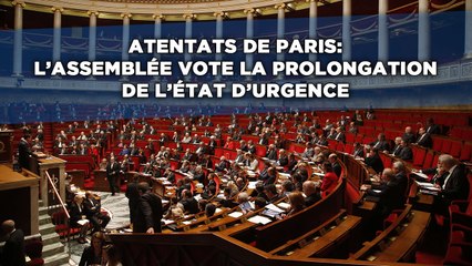 下载视频: L'assemblée vote la prolongation de l'état d'urgence