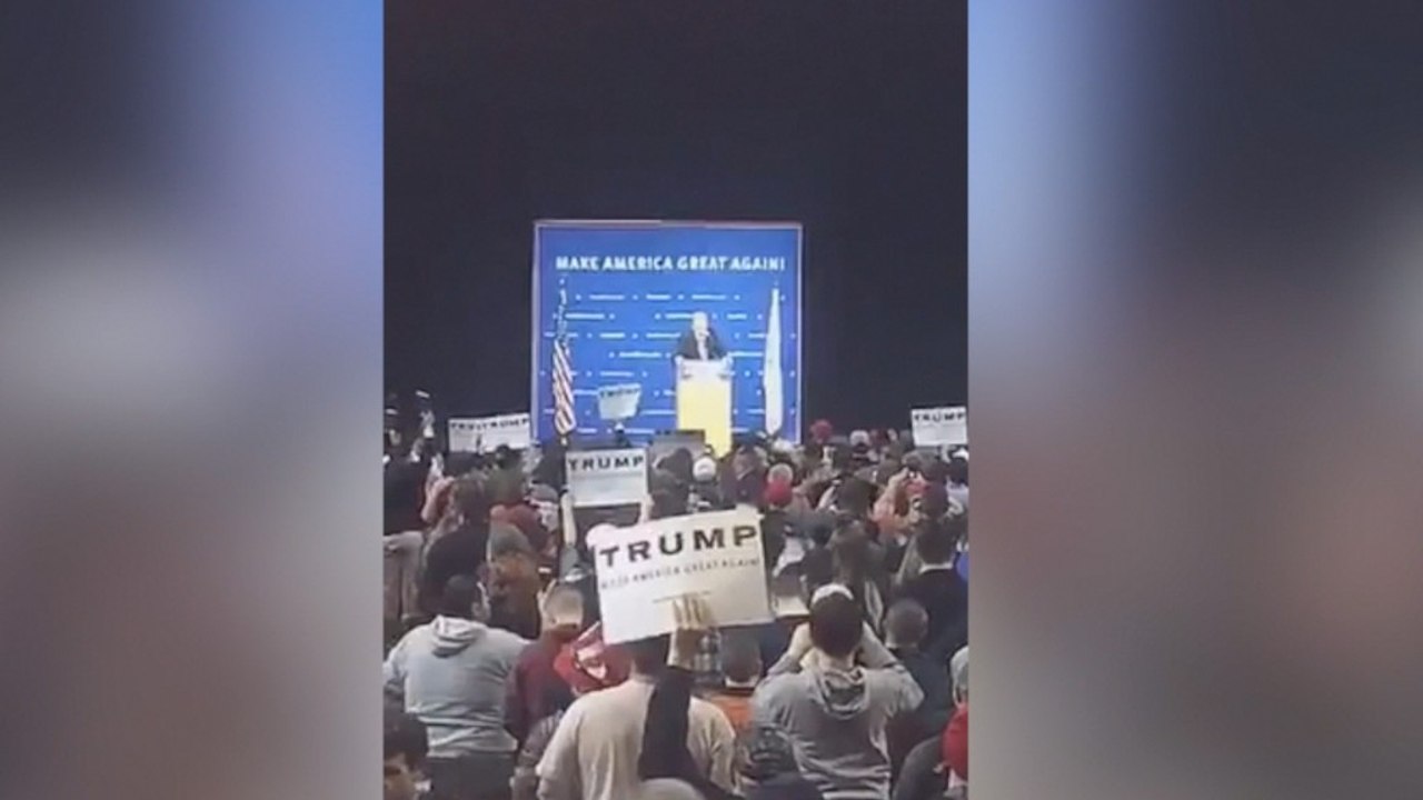 A Snapchat view of Trump's Worcester rally