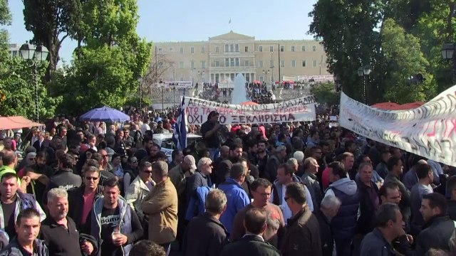 Greek farmers protest against tax hikes in bailout deal