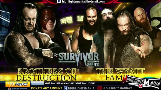 WWE Raw 16 November 2015 Highlights - wwe monday night raw 11-16-15 highlights