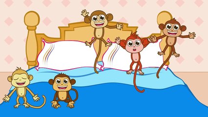 Beş Küçük Maymun | Five Little Monkeys Türkçe | Bebek Şarkıları | Çocuk Şarkıları | Adiseb