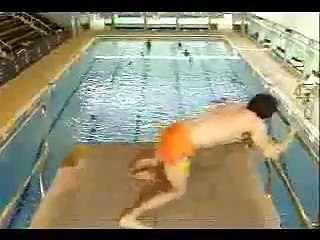Mr. Bean In a swimming pool