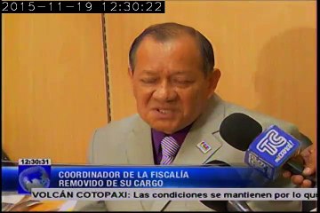 Coordinador de la fiscalía fue removido de su cargo
