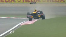 Webber Almost Flips Over in China 2012
