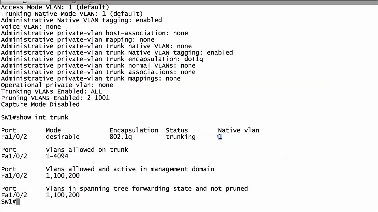 97.Specifying the Native VLAN
