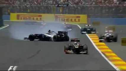 Senna and Kobayashi Collided in Valencia 2012