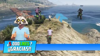 SALTA Y NO TE MOJES - Gameplay GTA 5 Online Funny Moments (Carrera GTA V PS4)