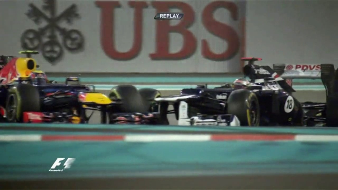 Webber and Maldonado Collided in Abu Dhabi 2012