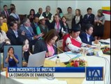 Comisión que analiza las enmiendas se instaló en medio de incidentes