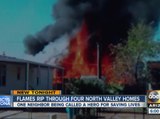 Flames rip through North Valley homes