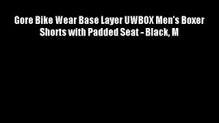 Gore Bike Wear Base Layer UWBOX Men's Boxer Shorts with Padded Seat - Black M