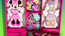 Minnies Bow Tique Dress up Wooden Magnetic Dolls with Daisy Duck Disney Muñecas de Madera