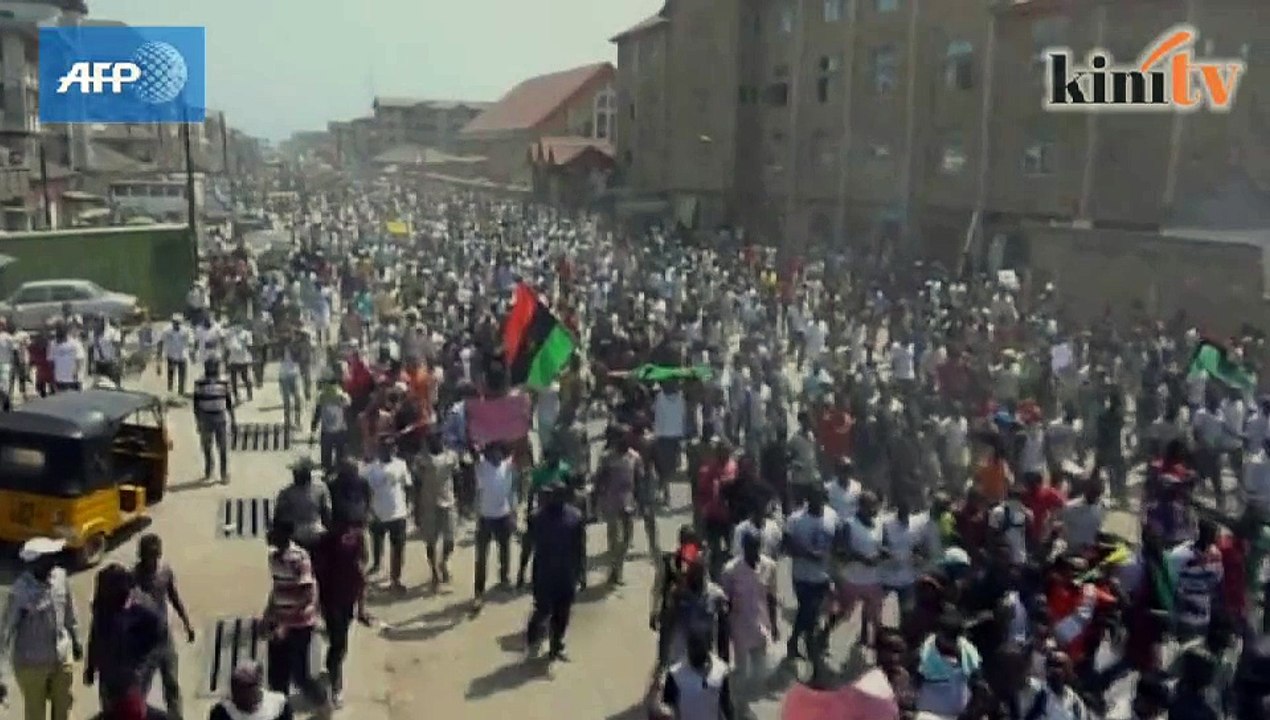 Thousands protest in Nigeria for detained activist