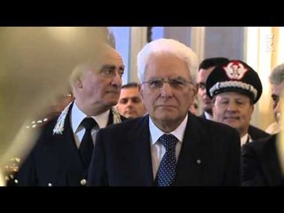 Roma - Mattarella inaugura due sculture (19.11.15)