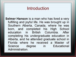 Selmer Hanson: Committed to Helping People Who Have Real Needs