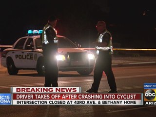 Driver takes off after crashing into cyclist in Glendale
