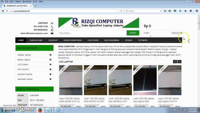 Layar LCD LED Laptop ACER ASPIRE V5-471G V5-431