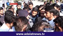 students file protest against professor