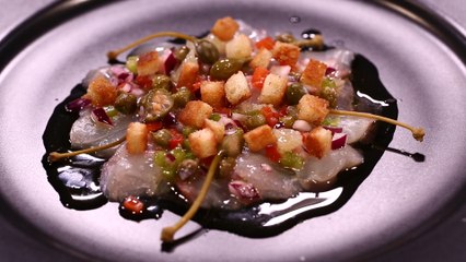 Daurade marinée en céviche, condiment Grenobloise par Laurent André (#DPDC)