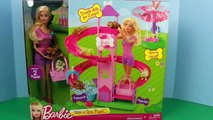 Frozen ❤ Barbie Dolls Puppy Slide ❤ Carousel Playground Elsa, Disney Princess Anna, Kids
