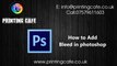 Printing Cafe - How to add bleed in photoshop & Make your artwork Print Ready