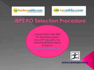 IBPS PO Selection Procedure 2015