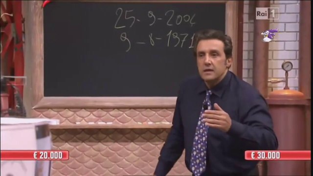 Flavio Insinna, il lancio della giacca ed i calcoli della concorrente di Affari Tuoi