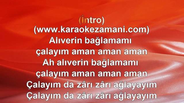 Sinan Özen - Alıverin Bağlamamı Çalayım - TSM - (2014) TÜRKÇE KARAOKE