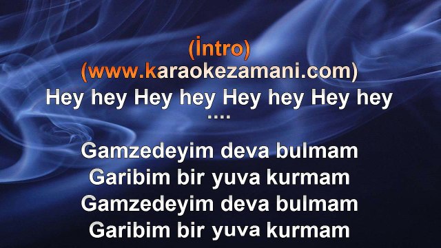 Sinan Özen - Gamzedeyim Deva Bulmam - TSM - (2014 TÜRKÇE KARAOKE