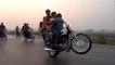 Owsome bike wheeling OMG! with 4 persons without driver - One Wheeling in Pakistan 3 - HDEntertainment