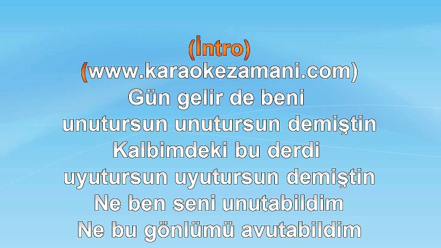 Sinan Özen - Unutamam Seni - TSM - (2014) TÜRKÇE KARAOKE