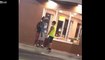 Dumb guy attacks an Homeless guy and another comes to defend him : KO