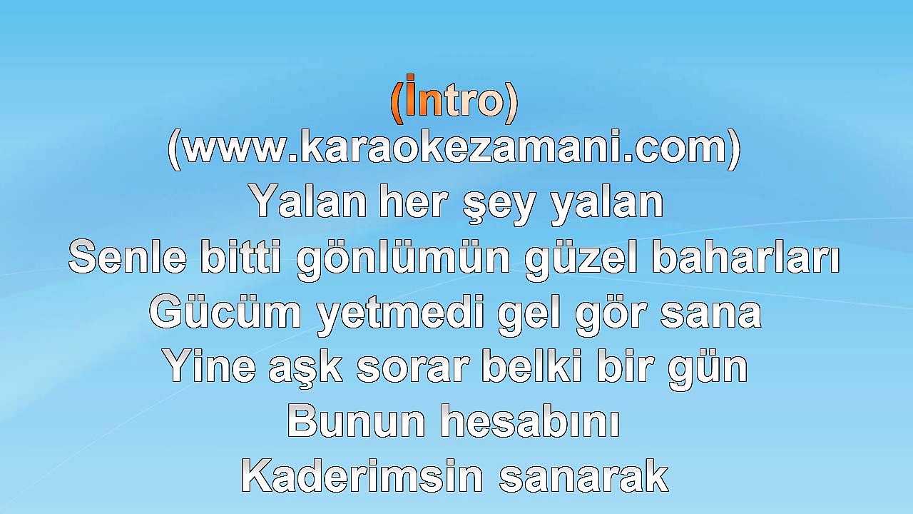 Soner Arıca - Razıydım - 2013 TÜRKÇE KARAOKE