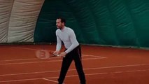 Coupe Davis 2015 - Michaël Llodra en train de coacher la paire Goffin/Bemelmans