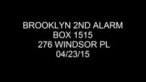 FDNY Radio: Brooklyn 2nd Alarm Box 1515 04/23/15