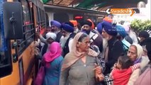 SGPC Depart Sikh pilgrims cross over to pakistan to celebrate Guru Nanak's birth anniversary