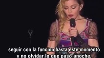 Madonna llora por París durante su concierto en Estocolmo lagrimas por Francia Video Conm