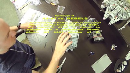 Le AT-AT Lego Star Wars fait une grosse chute sur Hoth