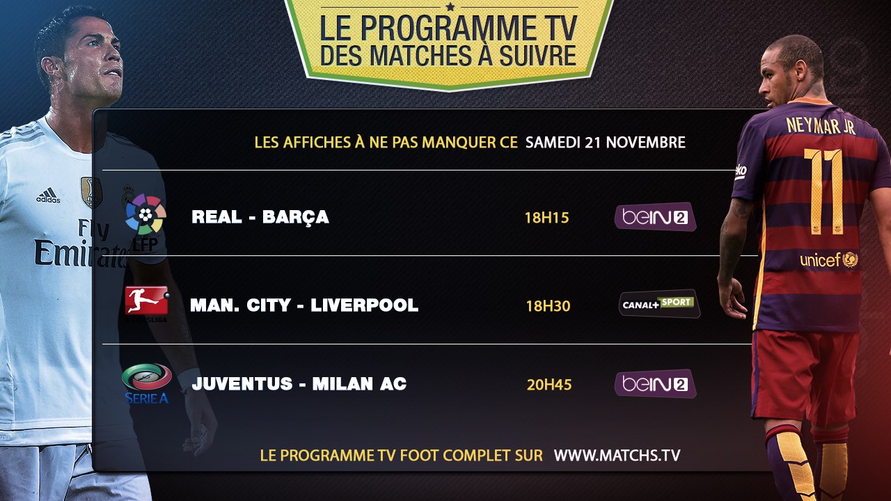 Le programme tv foot du week-end !