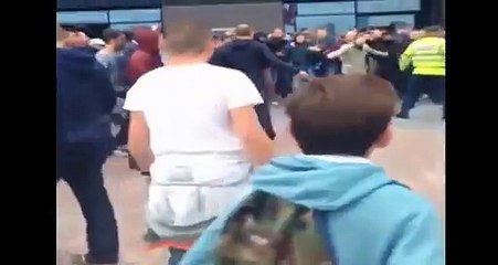 Fans attending Manchester United Club Brugge match clash with police