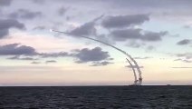 Russian Navy Launching Cruise Missiles from Caspian Sea into Syria