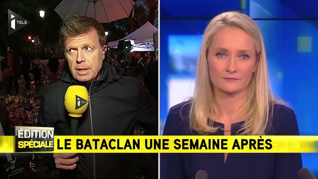 Recueillement devant le Bataclan une semaine après les attentats de Paris
