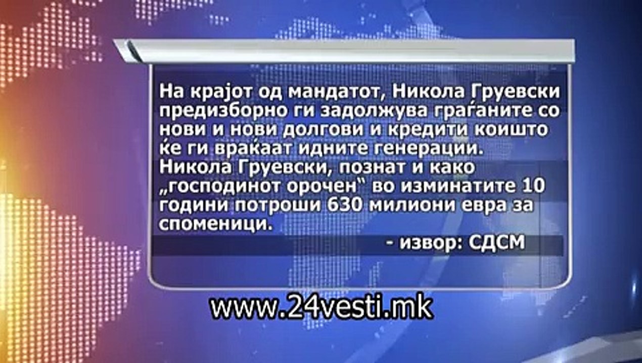 ILE REAKCII ZA ZADOLZUVANJE VMRO DPMNE 20 11
