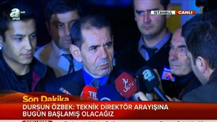 Dursun Özbek'in açıklamaları