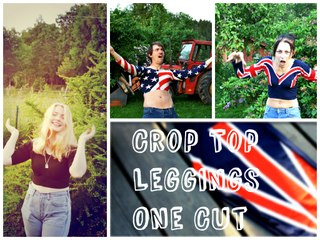 DIY One Cut Crop Top From Leggings