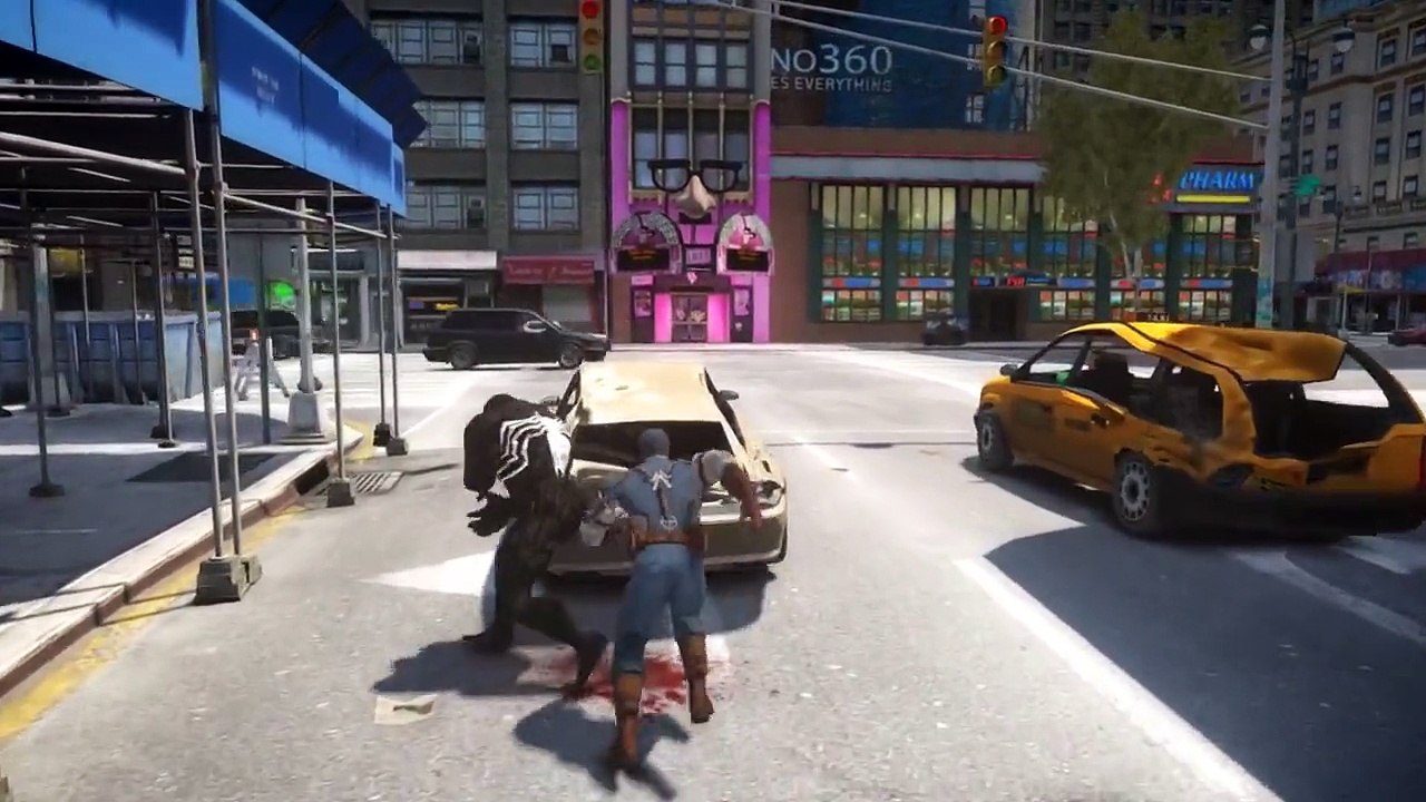 CAPTAIN AMERICA VS VENOM EPIC BATTLE (GTAIV)