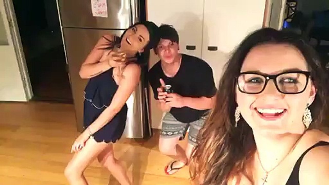 Drunk Girl Loses Balance and Falls