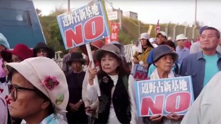 Marines out!’ Okinawa demonstrators mark 500th day of protest against US base !!