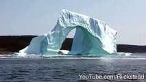 Woman screams at husband as iceberg collapses near their boat