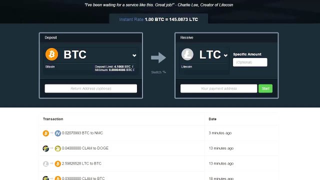 ShapeShift - Обмен криптовалют